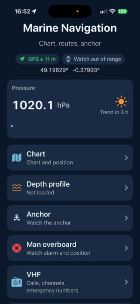 Navigation Marine — Le tableau de bord